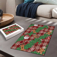 Red Palaka Hawaii Cowboy Christmas Puzzle Paniolo Mix Maile Lei - Polynesian Pride