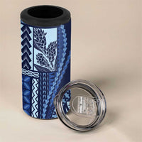 Samoa Siapo Motif 4 in 1 Can Cooler Tumbler Classic Style - Blue Ver