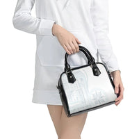 Samoa White Sunday Shoulder Handbag Classic Siapo Style LT7 - Polynesian Pride