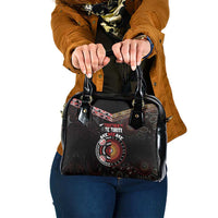Aotearoa and Australia Indigenous Shoulder Handbag Stand Together For Te Tiriti LT7 One Size Black - Polynesian Pride