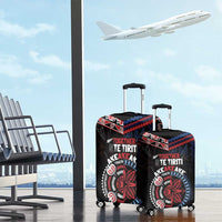 Aotearoa and Samoa Together For Te Tiriti Luggage Cover Kowhaiwhai Mix Siapo - Flag Color LT7 - Polynesian Pride