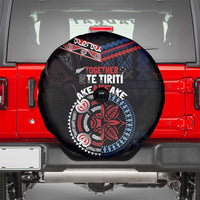 Aotearoa and Samoa Together For Te Tiriti Spare Tire Cover Kowhaiwhai Mix Siapo - Flag Color LT7 - Polynesian Pride