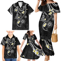 Polynesia Tribal Family Matching Mermaid Dress and Hawaiian Shirt Tentacles Plumeria LT7 - Polynesian Pride