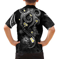 Polynesia Tribal Family Matching Off Shoulder Maxi Dress and Hawaiian Shirt Tentacles Plumeria LT7 - Polynesian Pride