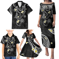 Polynesia Tribal Family Matching Puletasi and Hawaiian Shirt Tentacles Plumeria LT7 - Polynesian Pride