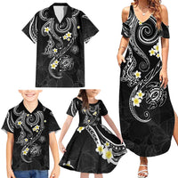 Polynesia Tribal Family Matching Summer Maxi Dress and Hawaiian Shirt Tentacles Plumeria LT7 - Polynesian Pride