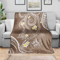 Polynesia Tribal Blanket Mocha Plumeria Tentacles