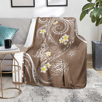 Polynesia Tribal Blanket Mocha Plumeria Tentacles