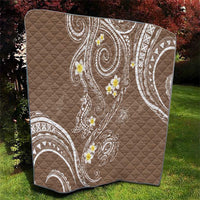 Polynesia Tribal Quilt Mocha Plumeria Tentacles LT7 - Polynesian Pride