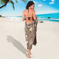 Polynesia Tribal Sarong Mocha Plumeria Tentacles