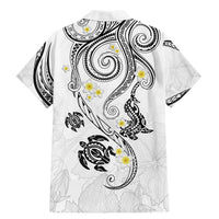 Polynesia Tribal Family Matching Mermaid Dress and Hawaiian Shirt White Plumeria Tentacles LT7 - Polynesian Pride