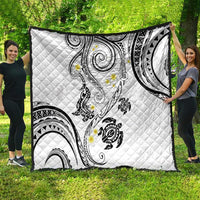 Polynesia Tribal Quilt White Plumeria Tentacles LT7 - Polynesian Pride