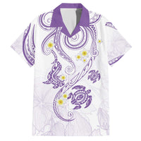 Polynesia Tribal Family Matching Off The Shoulder Long Sleeve Dress and Hawaiian Shirt Lilac Plumeria Tentacles