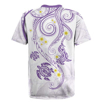 Polynesia Tribal Rugby Jersey Lilac Plumeria Tentacles