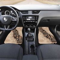 Bula Fiji Plumeria Tagimoucia Salusalu Beige Car Mats Kaiviti Masi LT7 Set 2pcs - Front Beige - Polynesian Pride