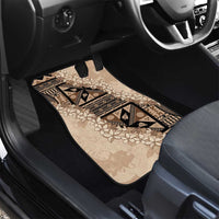 Bula Fiji Plumeria Tagimoucia Salusalu Beige Car Mats Kaiviti Masi LT7 - Polynesian Pride