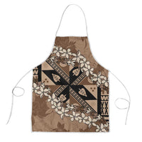 Bula Fiji Plumeria Tagimoucia Salusalu Mocha Apron Kaiviti Masi LT7 Mocha - Polynesian Pride