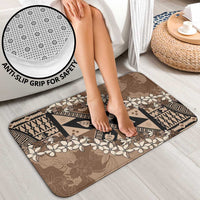 Bula Fiji Plumeria Tagimoucia Salusalu Mocha Bathroom Set Kaiviti Masi LT7 - Polynesian Pride