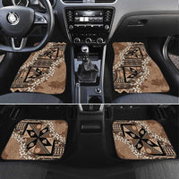 Bula Fiji Plumeria Tagimoucia Salusalu Mocha Car Mats Kaiviti Masi LT7 Set 4pcs Mocha - Polynesian Pride