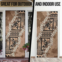 Bula Fiji Plumeria Tagimoucia Salusalu Mocha Door Cover Kaiviti Masi - Polynesian Pride