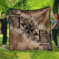 Bula Fiji Plumeria Tagimoucia Salusalu Mocha Quilt Kaiviti Masi LT7 - Polynesian Pride