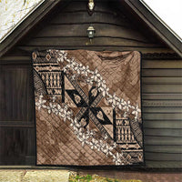 Bula Fiji Plumeria Tagimoucia Salusalu Mocha Quilt Kaiviti Masi LT7 - Polynesian Pride