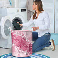 Bula Fiji Plumeria Tagimoucia Salusalu Pink Laundry Basket Kaiviti Masi LT7 - Polynesian Pride