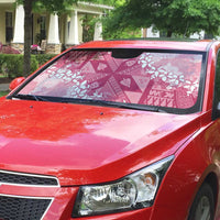Bula Fiji Plumeria Tagimoucia Salusalu Pink Auto Sun Shade Kaiviti Masi LT7 - Polynesian Pride