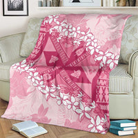 Bula Fiji Plumeria Tagimoucia Salusalu Pink Blanket Kaiviti Masi LT7 - Polynesian Pride