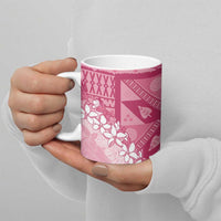 Bula Fiji Plumeria Tagimoucia Salusalu Pink Ceramic Mug Kaiviti Masi LT7 - Polynesian Pride