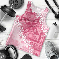 Bula Fiji Plumeria Tagimoucia Salusalu Pink Men Tank Top Kaiviti Masi LT7 - Polynesian Pride