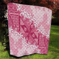 Bula Fiji Plumeria Tagimoucia Salusalu Pink Quilt Kaiviti Masi LT7 - Polynesian Pride