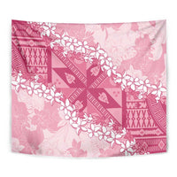 Bula Fiji Plumeria Tagimoucia Salusalu Pink Tapestry Kaiviti Masi LT7 - Polynesian Pride