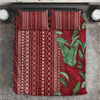 Women's Day Samoa Malu Tattoo Inspired Mix Teuila Bedding Set Scarlet