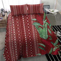 Women's Day Samoa Malu Tattoo Inspired Mix Teuila Bedding Set Scarlet