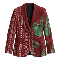 Women's Day Samoa Malu Tattoo Inspired Mix Teuila Blazer Scarlet
