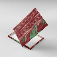 Women's Day Samoa Malu Tattoo Inspired Mix Teuila Canvas Wall Art Scarlet