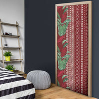 Women's Day Samoa Malu Tattoo Inspired Mix Teuila Door Cover Scarlet