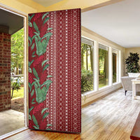 Women's Day Samoa Malu Tattoo Inspired Mix Teuila Door Cover Scarlet