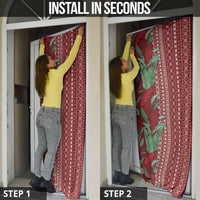 Women's Day Samoa Malu Tattoo Inspired Mix Teuila Door Cover Scarlet