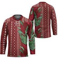 Women's Day Samoa Malu Tattoo Inspired Mix Teuila Hockey Jersey Scarlet