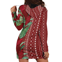 Women's Day Samoa Malu Tattoo Inspired Mix Teuila Hoodie Dress Scarlet