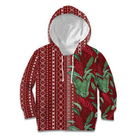 Women's Day Samoa Malu Tattoo Inspired Mix Teuila Kid Hoodie Scarlet