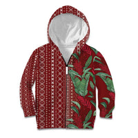 Women's Day Samoa Malu Tattoo Inspired Mix Teuila Kid Hoodie Scarlet