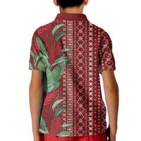 Women's Day Samoa Malu Tattoo Inspired Mix Teuila Kid Polo Shirt Scarlet