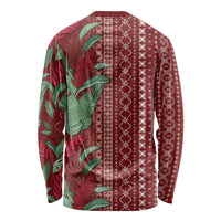 Women's Day Samoa Malu Tattoo Inspired Mix Teuila Long Sleeve Shirt Scarlet