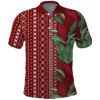 Women's Day Samoa Malu Tattoo Inspired Mix Teuila Polo Shirt Scarlet
