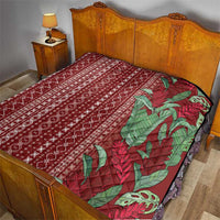 Women's Day Samoa Malu Tattoo Inspired Mix Teuila Quilt Scarlet