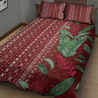 Women's Day Samoa Malu Tattoo Inspired Mix Teuila Quilt Bed Set Scarlet
