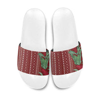 Women's Day Samoa Malu Tattoo Inspired Mix Teuila Slide Sandals Scarlet